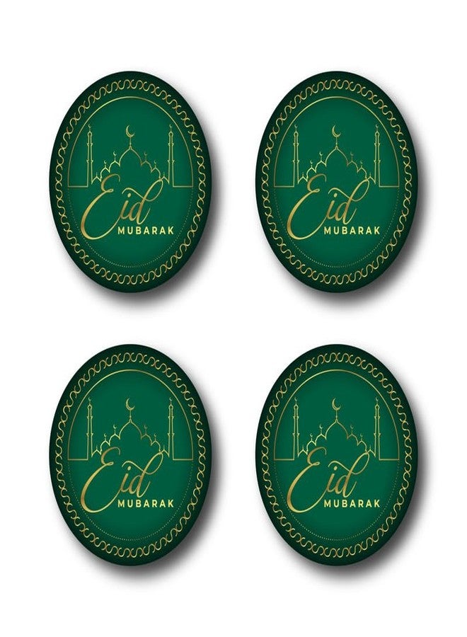 D2C Eid Mubarak Round Stickers for Gift Wrapping and Packaging | Paper Stickers, 1.5 x 1.5 Inches Qty :77pc - Image 1